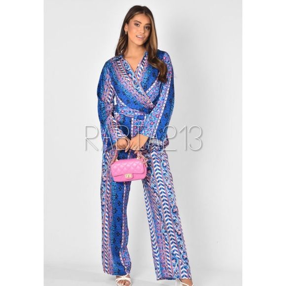 Zara Pants - ZARA SATIN EFFECT PRINTED PANTS